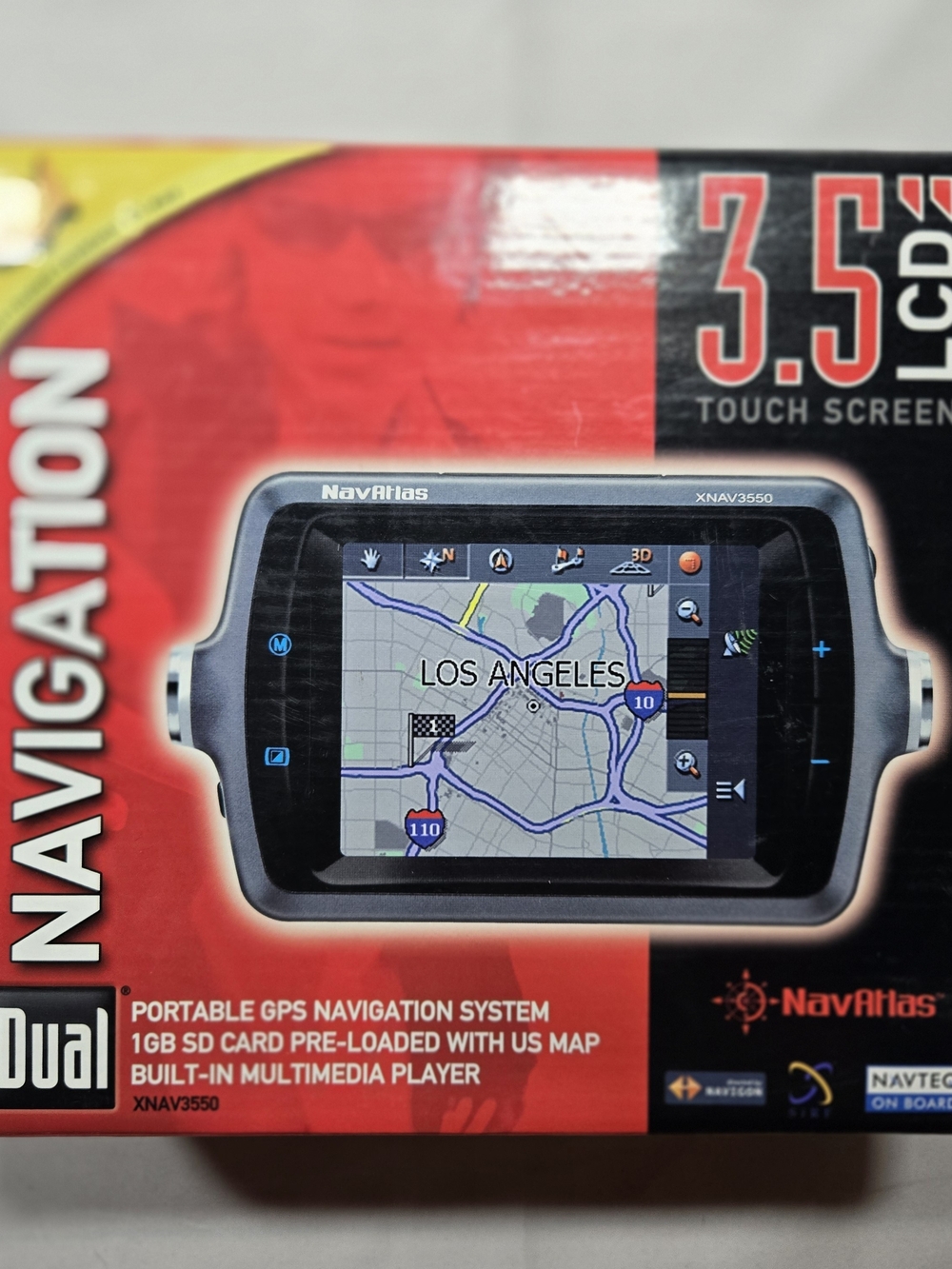 DUAL GPS Navigation System 3.5" LCD W/ Mount Travel Maps XNAV 3550 Bundle